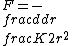 F=-\\frac{d}{dr}\\frac{K}{2r^2}